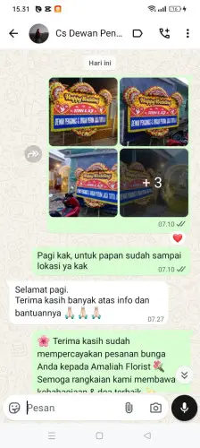 Testimonial Papan Bunga Pernikahan bintaro jaya