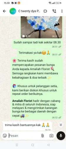 Testimonial Standing Flower bintaro jaya