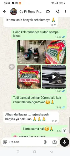 Testimonial Papan Bunga bintaro jaya